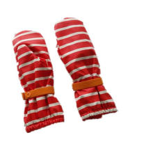 Streifen rot PU wasserdicht Regen Handschuh/Regen Handschuh/Regenmantel mit Buttom für Baby/Chilid